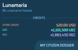 SC account + sq42 + f8c civilian/executive edition + sabre raven + glaive + mustang omega + 1M starting money