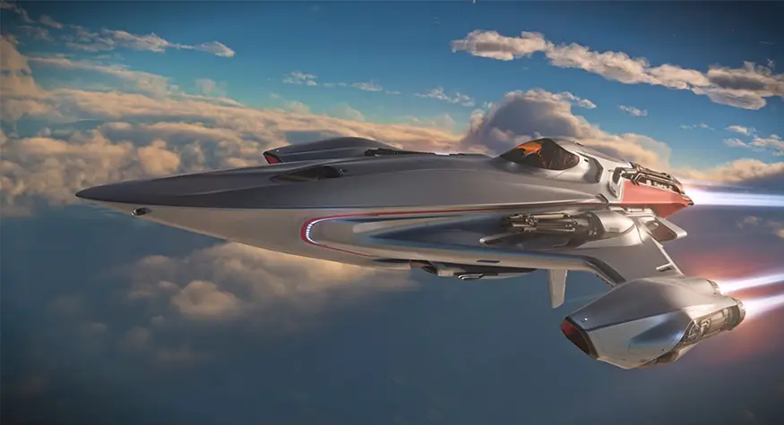 L-21 Wolf Flying through the clouds